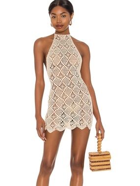 Revolve Tularosa tulum mini dress in creme